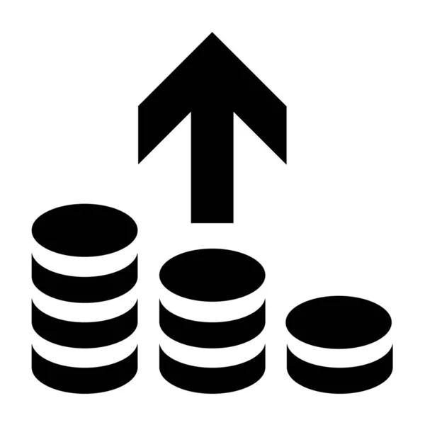 Geld Zahlung Solide Ikone Soliden Stil — Stockvektor