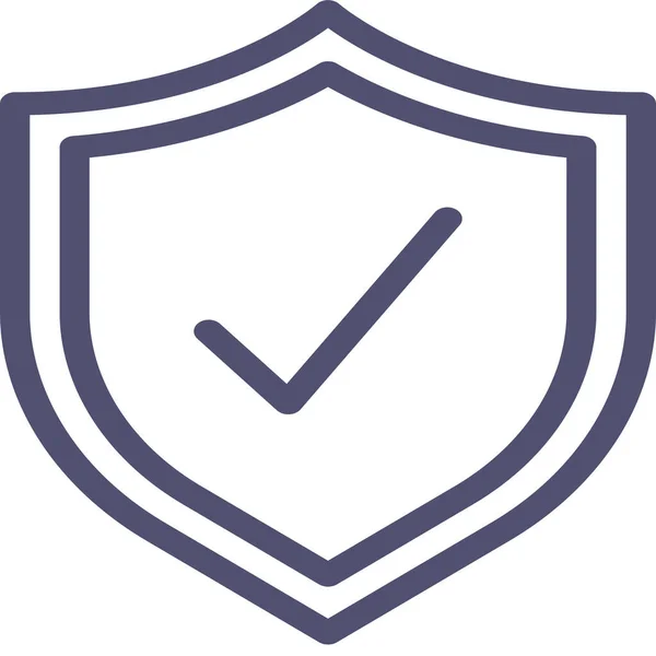 Ikona Ochrony Firewall Obrony Stylu Zarysu — Wektor stockowy