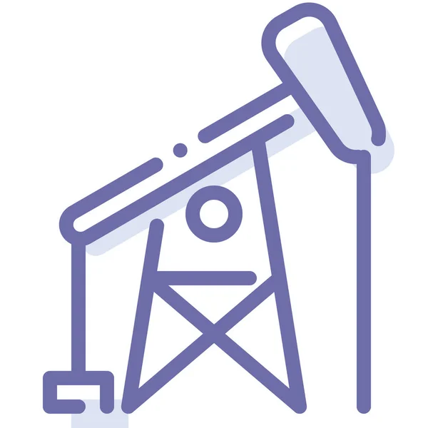 Drilling Gas Oil Icon Filled Outline Style — Stock Vector