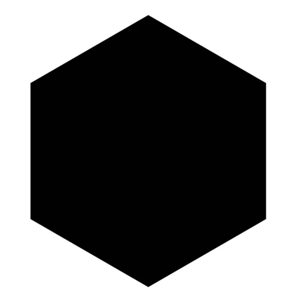Forme Hexagone Icône Solide Dans Style Solide — Image vectorielle