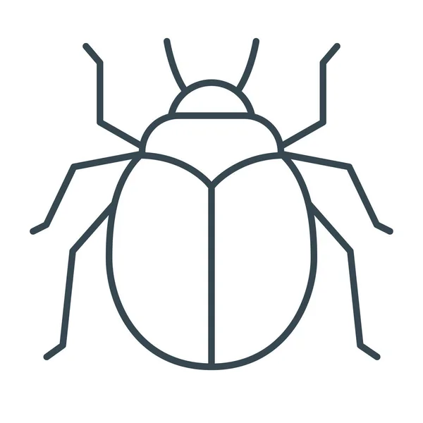 Bug Beetle Insect Icon Outline Style — Stock Vector