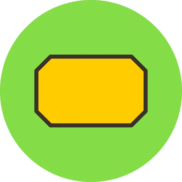 Icône Plaque Signalétique Logo Dans Style Contour Rempli — Image vectorielle