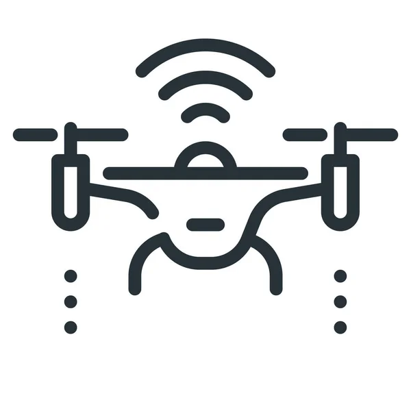 Значок Квадрокоптера Безпілотника Категорії Електронні Пристрої Прилади — стоковий вектор