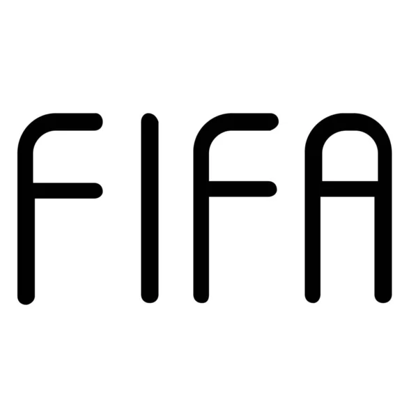 Fotbalová Ikona Fifa Stylu Solid — Stockový vektor