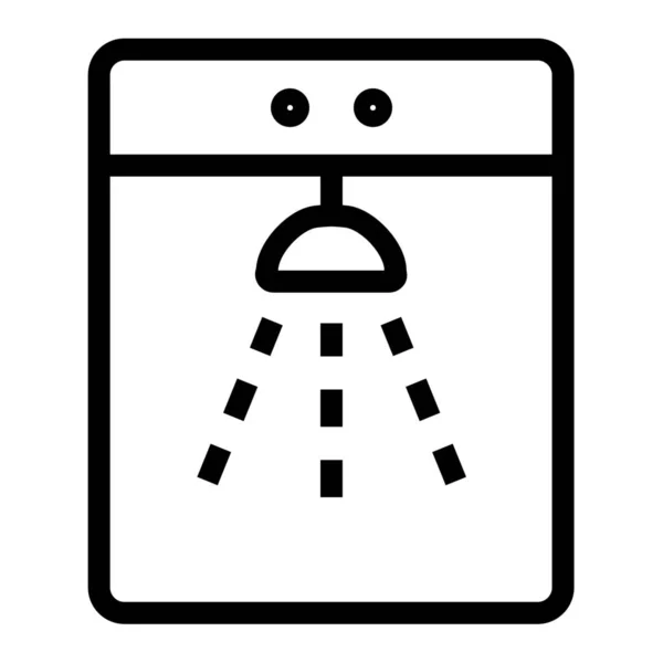 Dishwasher Outline Food Drinks Icon Outline Style — 스톡 벡터