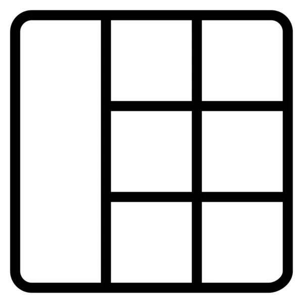 Gitter Layout Umrisssymbol Umrissstil — Stockvektor