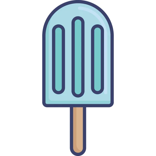 Room Dessert Voedsel Pictogram — Stockvector