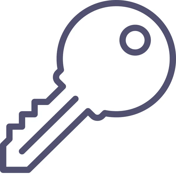 Πρόσβαση Κλειδί Εικονίδιο Κωδικού Πρόσβασης Στυλ Περίγραμμα — Διανυσματικό Αρχείο
