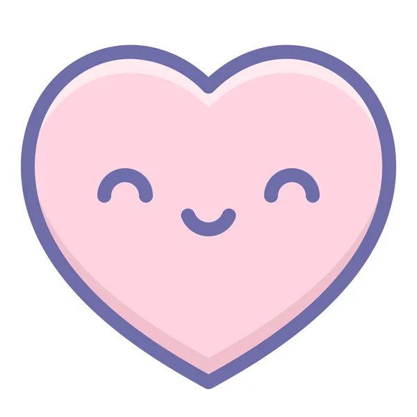 Herz Liebe Lächeln Symbol — Stockvektor