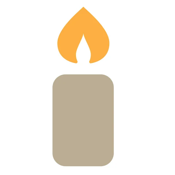 Candle Memory Romantic Icon Solid Style — Stock Vector