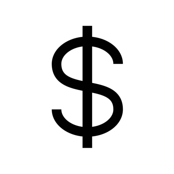 Dólar Signo Esquema Icono Estilo Esquema — Vector de stock