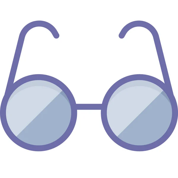 Gafas Leer Ver Icono Estilo Contorno Lleno — Vector de stock