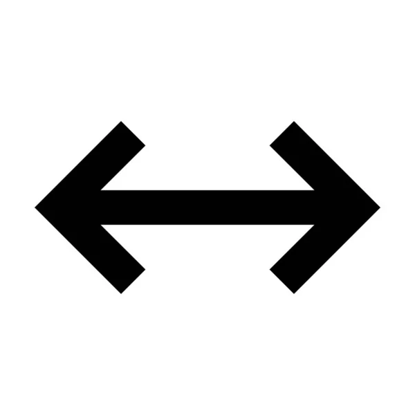 Flecha Izquierda Icono Derecho Estilo Sólido — Vector de stock