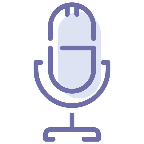 Broadcast Mic Microphone Icon — Stock Vector