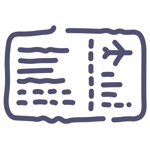 Ticket Flight Ícone Negócios Gerenciamento Categoria Negócios Gerenciamento — Vetor de Stock