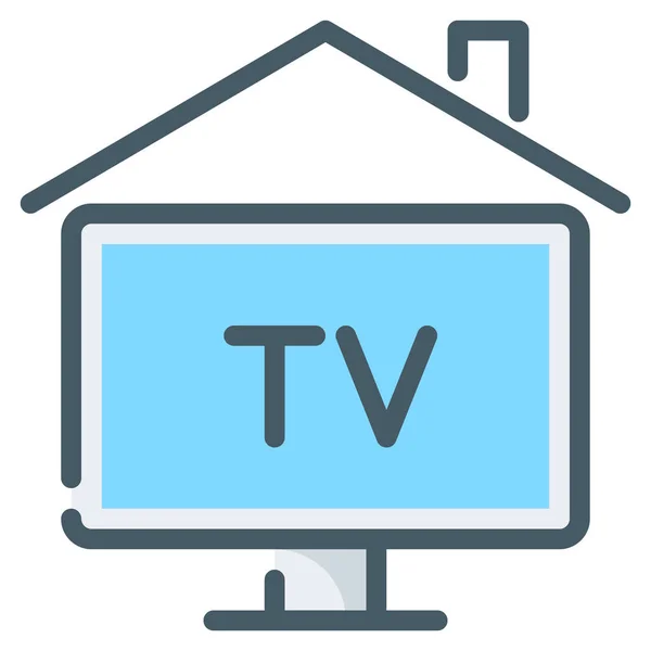 Home Television Icon — Stock Vector