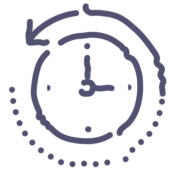 Time Outline Icon Outline Style — 스톡 벡터