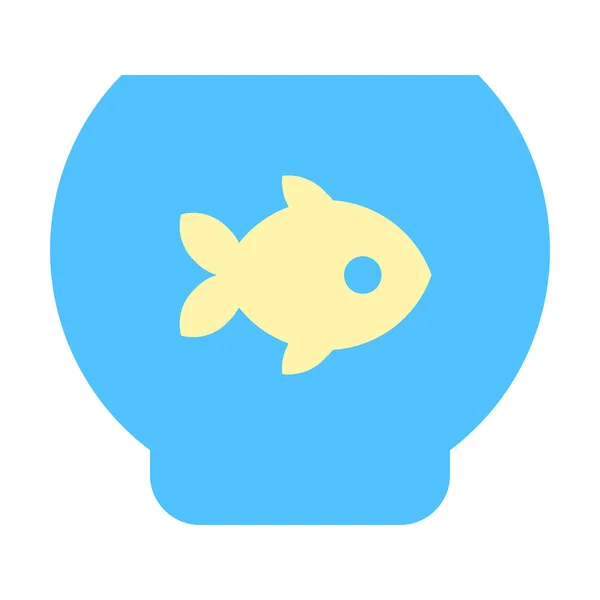 Aquarium Fish Pet Icon Flat Style — Stock Vector