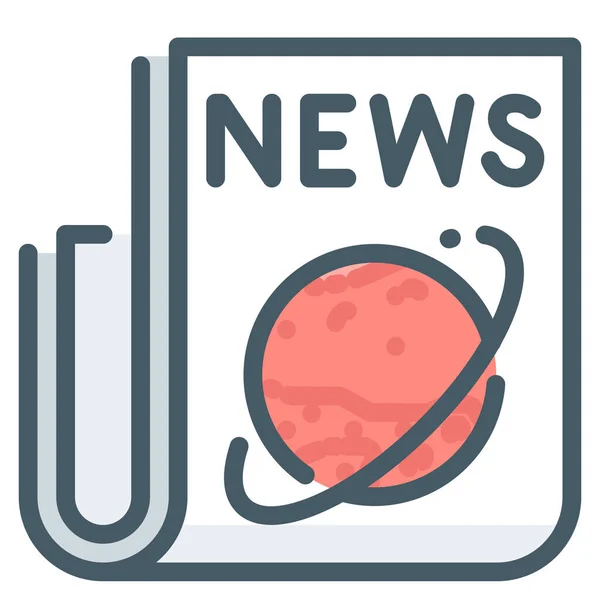 Noticias Eventos Mars Icono — Vector de stock