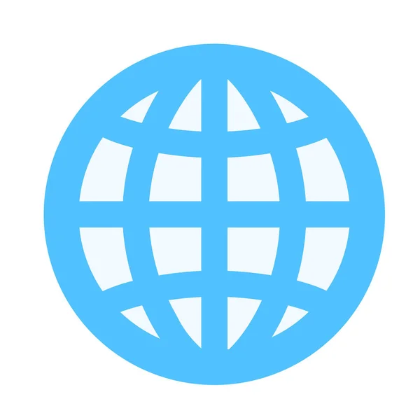 Geo Globe Web Ikon Lapos Stílusban — Stock Vector