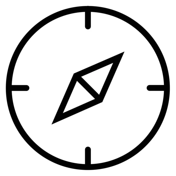 Compas Navigieren Umrisssymbol Umrissstil — Stockvektor
