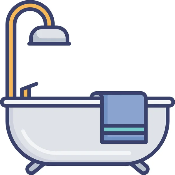 Bad Bad Badewanne Symbol — Stockvektor