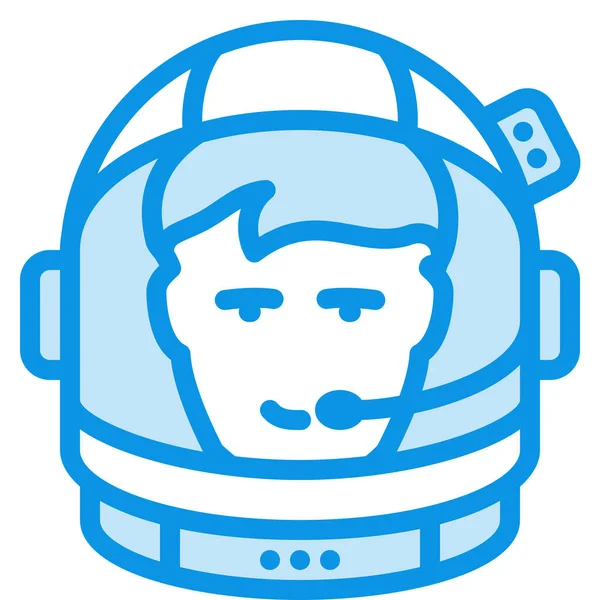 Ikona Astronaut Oblek Helma Stylu Osnovy — Stockový vektor