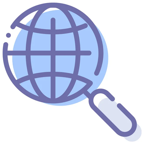 Internet Search Seo Icon Dans Style Contour Rempli — Image vectorielle