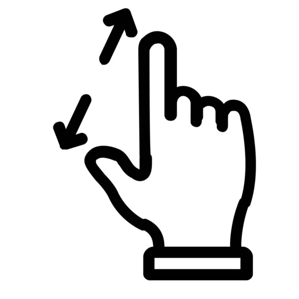 Expand Hand Gesture Icon Outline Style — Stock Vector