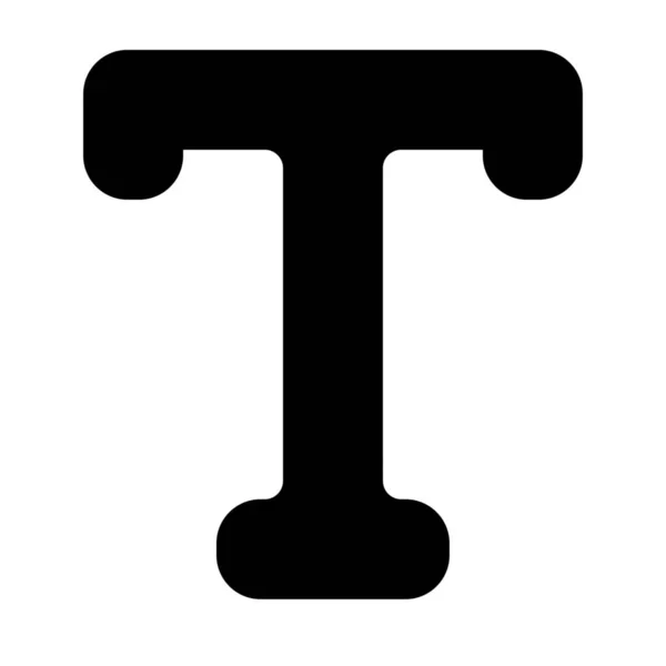 Иконка Формата Шрифта Твердом Стиле — стоковый вектор