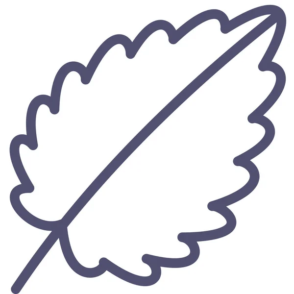 Иконка Листьями Трав Стиле Контура — стоковый вектор