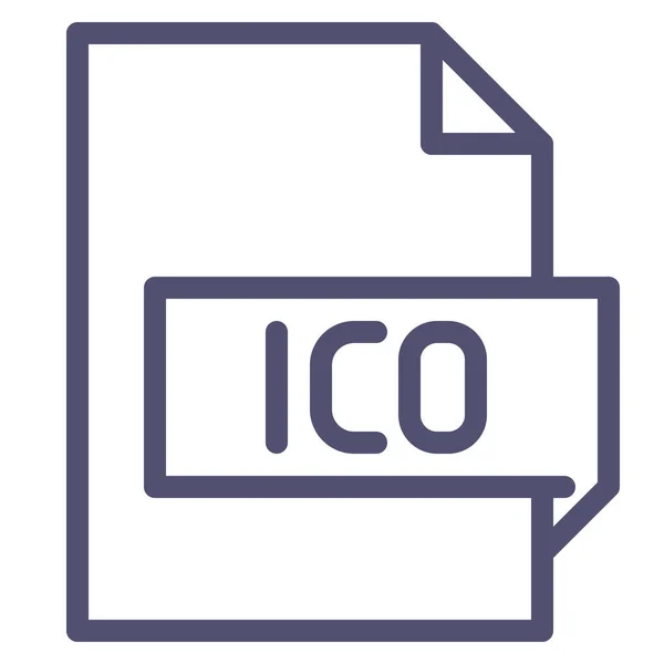 Ico Outline Fichiers Dossiers Icône Dans Style Outline — Image vectorielle