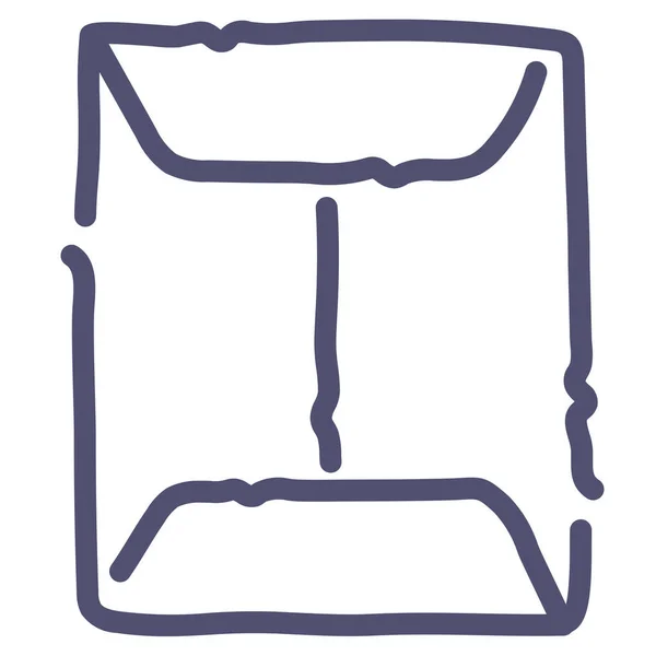 Иконка Конверта Документов Стиле Outline — стоковый вектор
