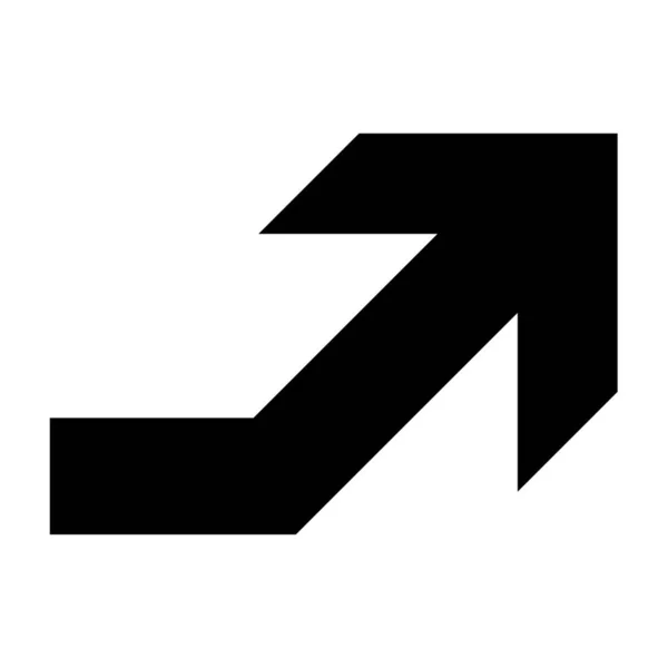 Elevation Arrow Solid Icon Solid Style — Stock Vector