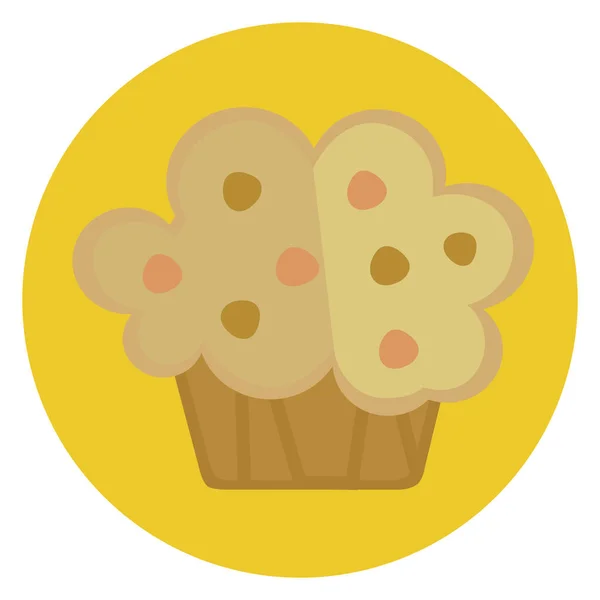 Cupcake Backen Food Ikone Flachen Stil — Stockvektor