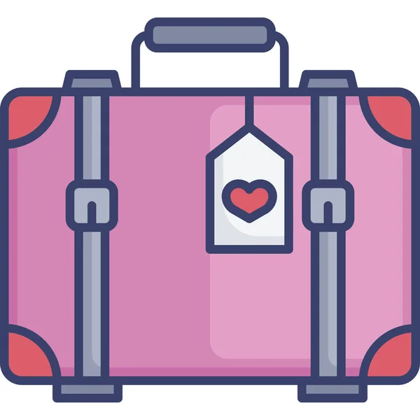 袋装行李情爱与浪漫类图标 — 图库矢量图片