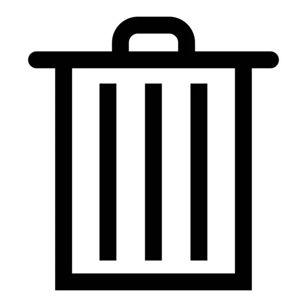 Bin Recycler Icône Contour Dans Style Contour — Image vectorielle