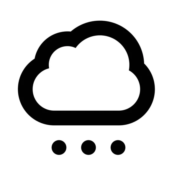 Nube Granizo Icono Del Tiempo Estilo Sólido — Vector de stock