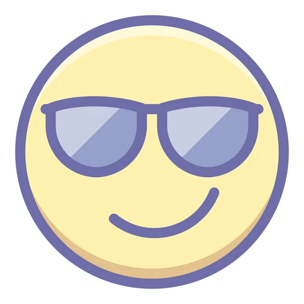 Icona Del Sorriso Emoji Cool Nella Categoria Avatar — Vettoriale Stock