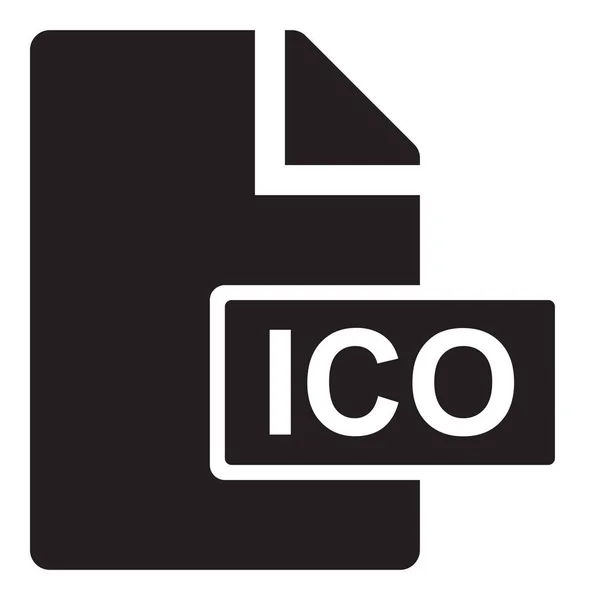 Ico Solid Pliki Foldery Ikona Stylu Solid — Wektor stockowy