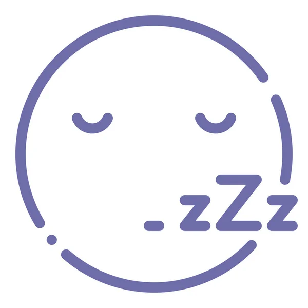 Πολυάσχολο Εικονίδιο Προσώπου Emoji Στυλ Περίγραμμα — Διανυσματικό Αρχείο