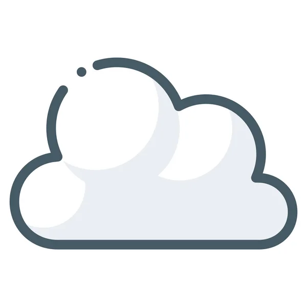 Cloud Storage Weather Icon Estilo Contorno Rellenado — Vector de stock
