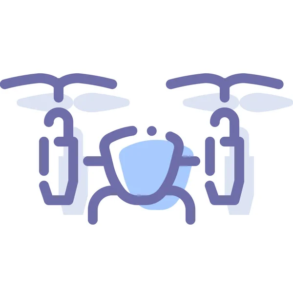 Airdrone Drone Quadcopter Icon — Stock Vector