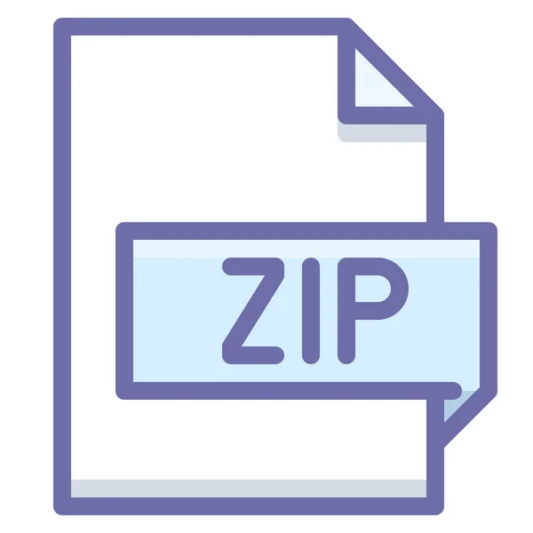 Archivo Zip Icono Archivo Categoría Archivos Carpetas — Vector de stock