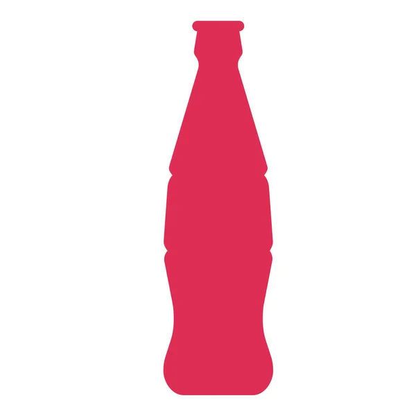 Fles Cola Soda Icoon Solid Stijl — Stockvector