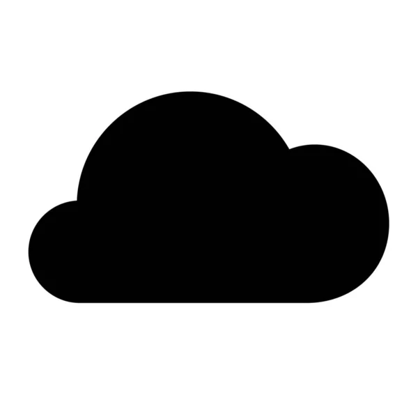 Wolk Weer Solid Icon Solid Stijl — Stockvector