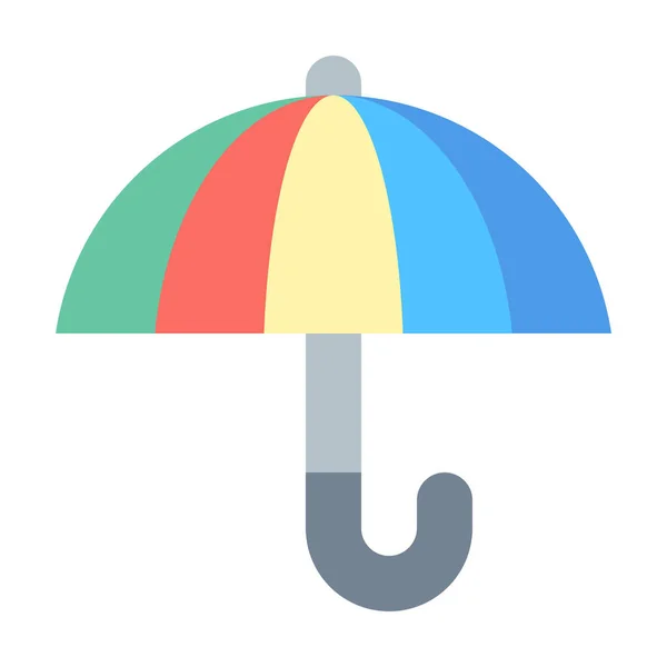Protection Icône Parapluie Sécurité Dans Style Plat — Image vectorielle
