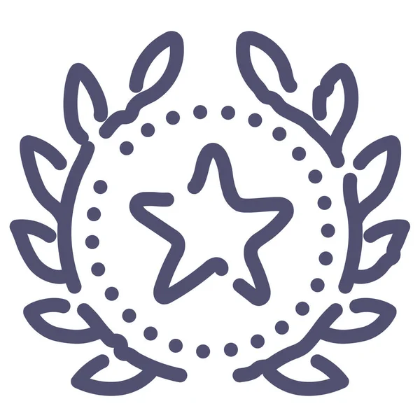 Значок Звезды Наград Стиле Outline — стоковый вектор
