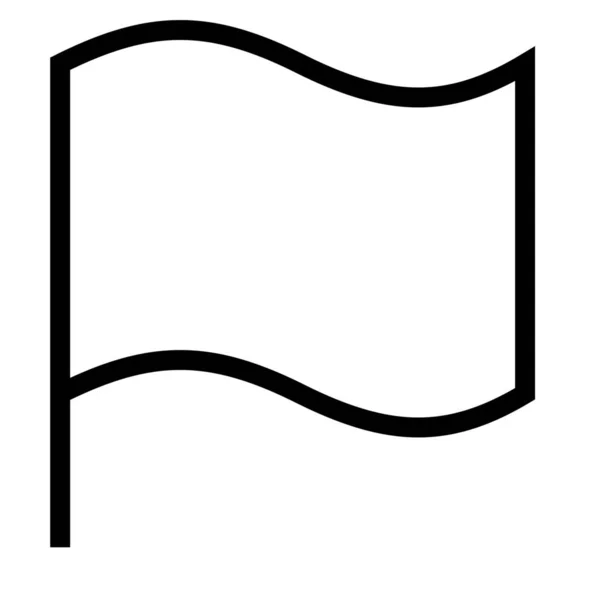 Flagge Markieren Umrisssymbol Umrissstil — Stockvektor