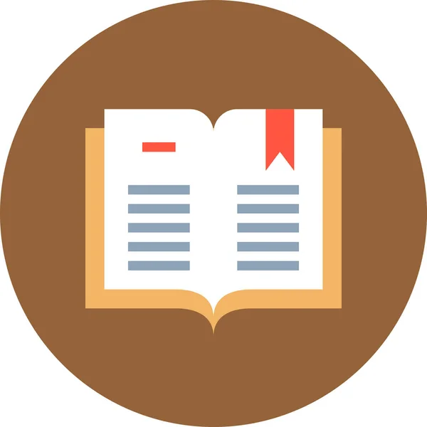 Βιβλίο Σελιδοδείκτες Εικονίδιο Βιβλία Επίπεδο Στυλ — Διανυσματικό Αρχείο